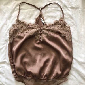Abercrombie & Fitch satin lace cami bodysuit